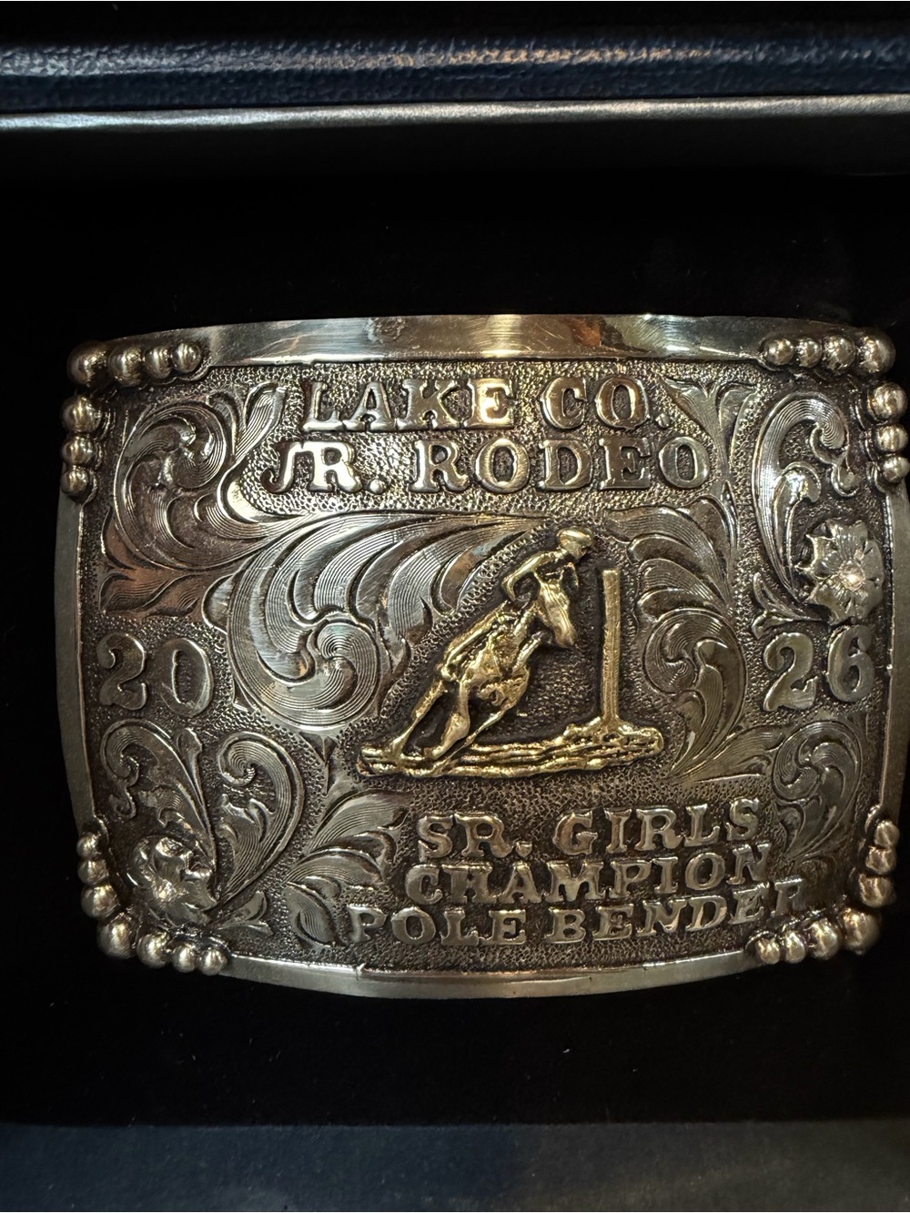 Champion Belt Buckle - 2026 Sr. Girls pole bender